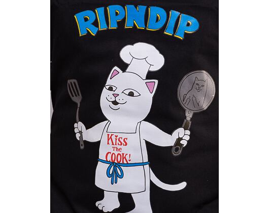 Zástěra na vaření RIP N DIP Kiss The Cook Apron RND10046 Black