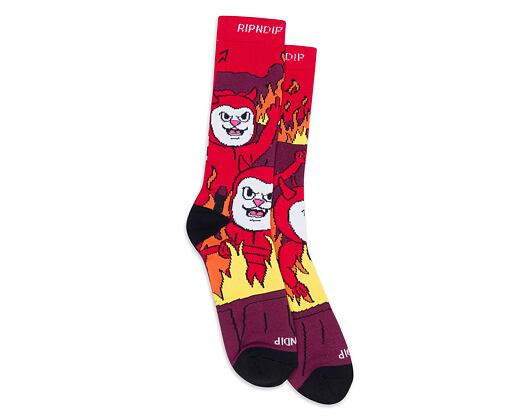 Ponožky RIP N DIP Heaven On Earth Socks RND10014 Red
