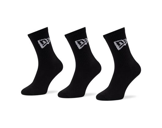 Ponožky New Era - Flag Crew 3Pack - Black