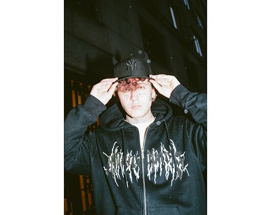 Mikina Wasted Paris Hoodie Zip Iron Bliss Black