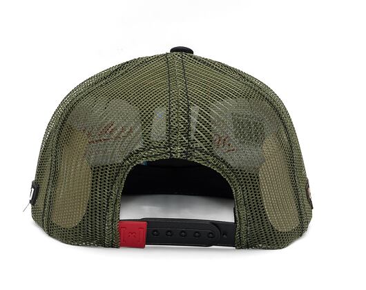 Kšiltovka Capslab Looney Tunes - Wile E. Coyote Flat Trucker Olive