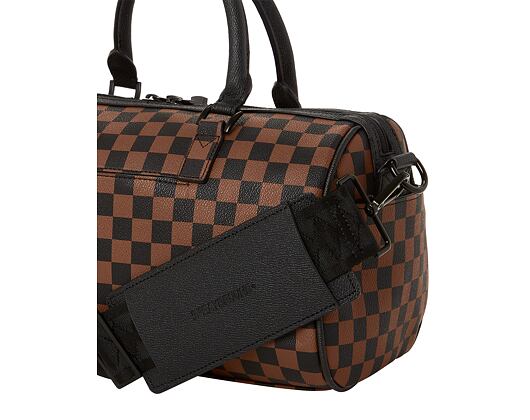 Taška Sprayground Pink Drip Brown Check Mini Duffle