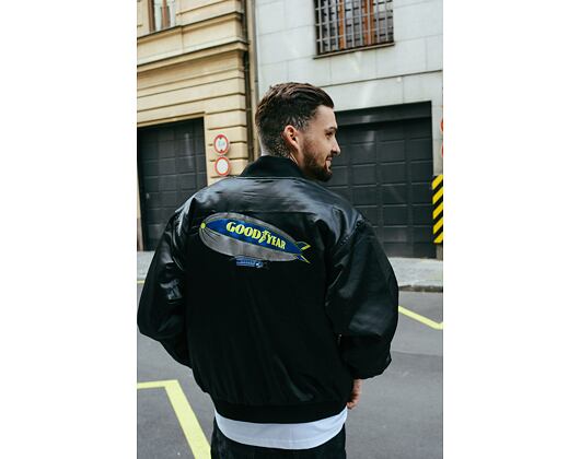 Bunda HUF × GOODYEAR Touring Satin Jacket Black