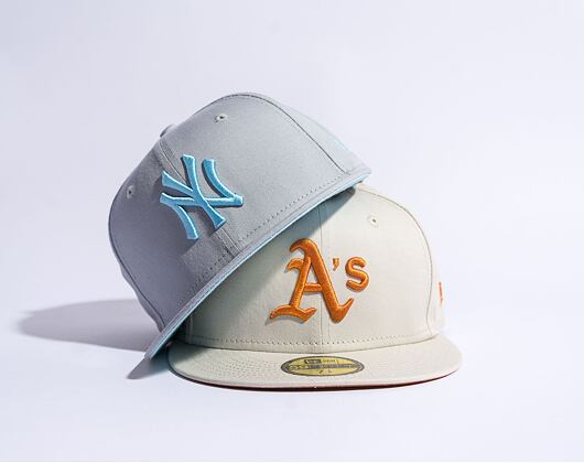 Kšiltovka New Era 59FIFTY MLB League Essential New York Yankees Grey / Pastel Blue