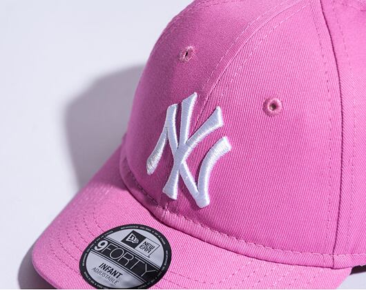 Dětská Kšiltovka New Era 9FORTY Kids MLB League Essential New York Yankees Wild Rose Pink / White