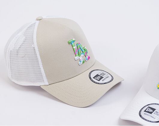 Kšiltovka New Era 9FORTY A-Frame Trucker MLB Seasonal Infill Trucker Los Angeles Dodgers Stone / Bri