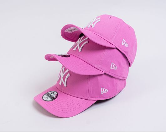 Dětská Kšiltovka New Era 9FORTY Kids MLB League Essential New York Yankees Wild Rose Pink / White
