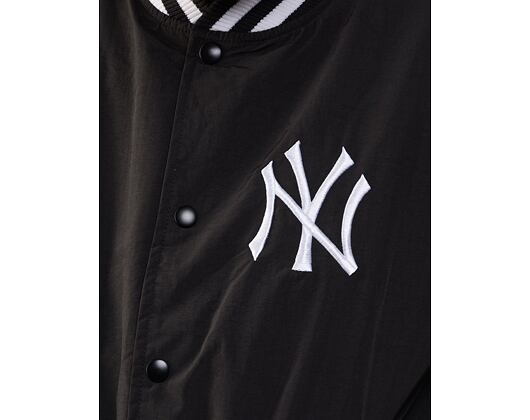 Bunda New Era Team Logo Back Print Bomber New York Yankees Black / Optic White