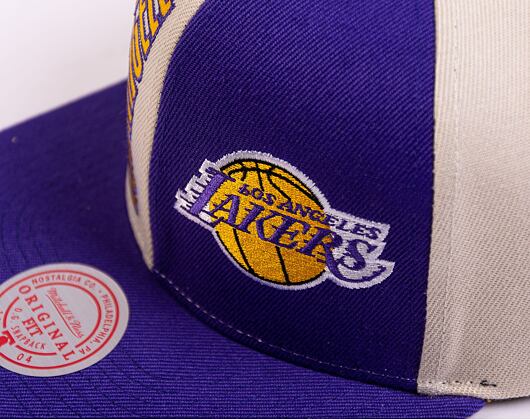 Kšiltovka Mitchell & Ness NBA Pop Panel Snapback Los Angeles Lakers Off White