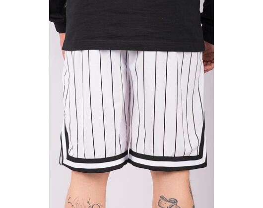 Kraťasy Karl Kani - Small Signature Pinstripe Mesh Shorts - White/Black