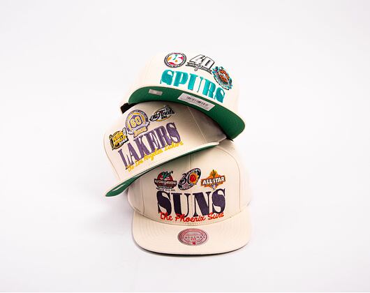 Kšiltovka Mitchell & Ness NBA Reframe Retro Snapback Hwc Los Angeles Lakers Off White