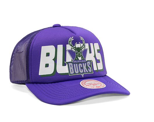 Kšiltovka Mitchell & Ness NBA Billboard Trucker Snapback Hwc Milwaukee Bucks Purple