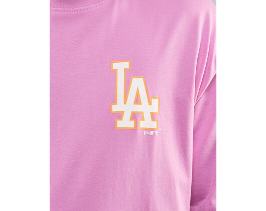 Triko New Era MLB Pastel Oversized Tee Los Angeles Dodgers Wild Rose Pink / Off White