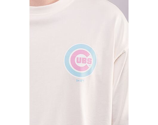 Triko New Era MLB Pastel Oversized Tee Chicago Cubs Off White / Pastel Blue