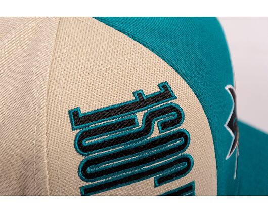 Kšiltovka Mitchell & Ness NHL Pop Panel Snapback San Jose Sharks Off White