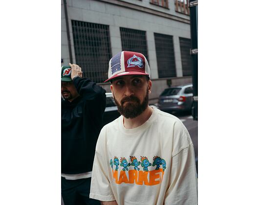 Kšiltovka Mitchell & Ness NHL Pop Panel Snapback Colorado Avalanche Off White