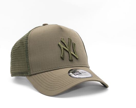 Kšiltovka New Era 9FORTY A-Frame Trucker MLB Tech Ripstop Trucker New York Yankees New Olive