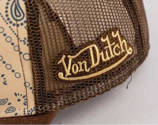 Kšiltovka Von Dutch Trucker Kalmar Poly Woven Brown Bandana