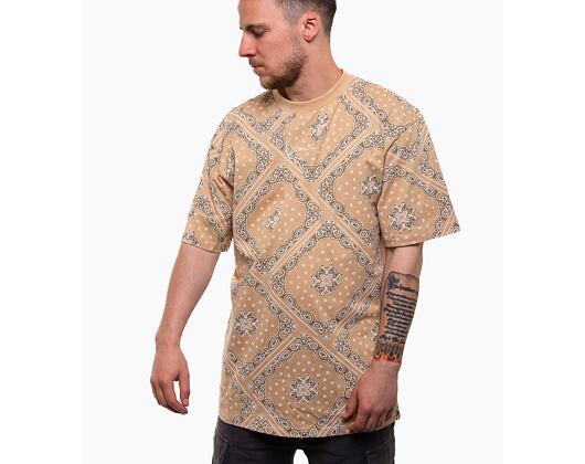 Triko Karl Kani Small Signature Paisley Tee sand/black/white
