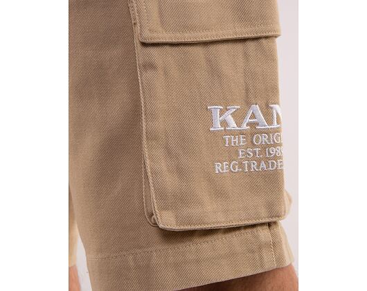Kraťasy Karl Kani Small Signature Washed Cargo Shorts taupe