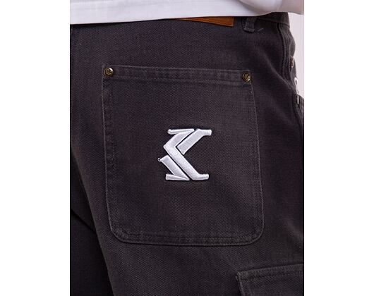 Kraťasy Karl Kani Small Signature Washed Cargo Shorts anthracite