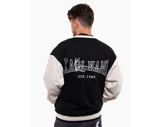 Bunda  Karl Kani Og Fleece College Jacket black/off white