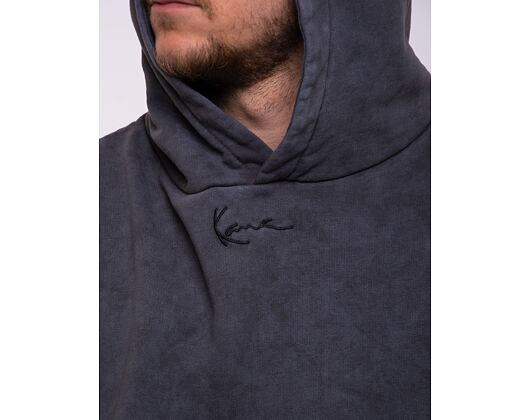 Mikina Karl Kani Small Signature Os Heavy Sweat Hoodie anthracite