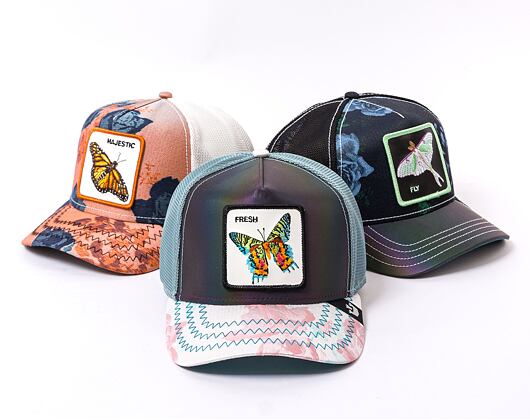 Kšiltovka Goorin - 'Butterflies Pack' - Phresh with an F - Black / Beige