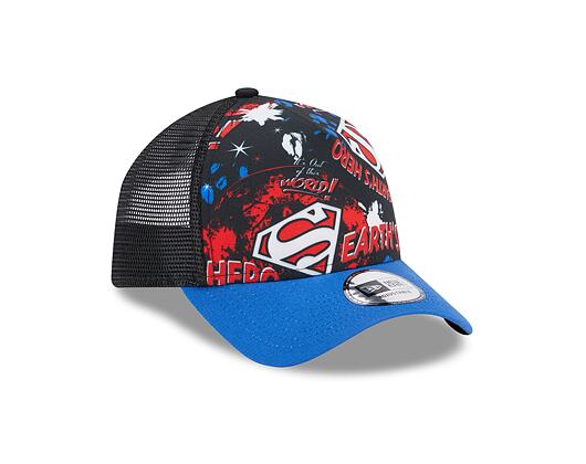 Dětská Kšiltovka New Era 9FORTY Kids A-Frame Trucker DC Print Superman Blue Azure / Black