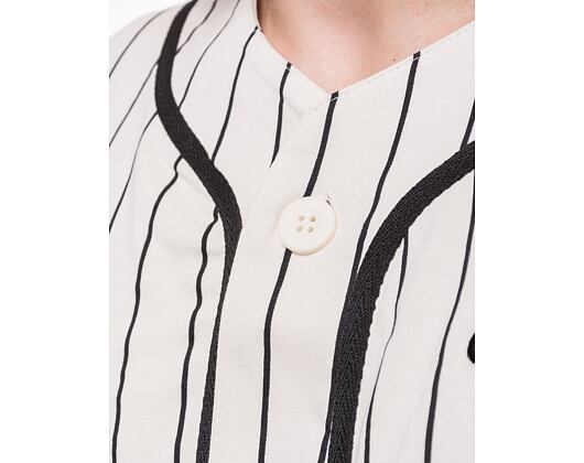 Triko New Era Pinstripe Jersey Off White / Black