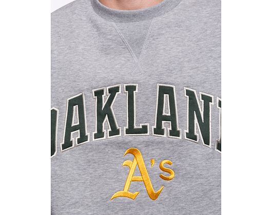 Mikina New Era MLB Large Logo Oversized Crewneck Oakland Athletics Cooperstown Heather Gray / Dark G