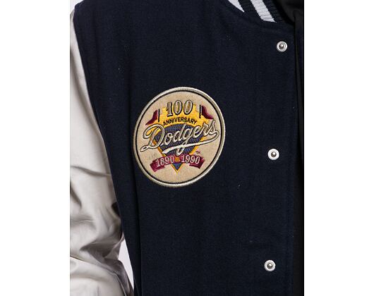 Bunda New Era MLB Large Logo Varsity Los Angeles Dodgers Cooperstown Navy / Off White