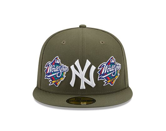 Kšiltovka New Era 59FIFTY MLB 5 Olive WS New York Yankees New Olive / White