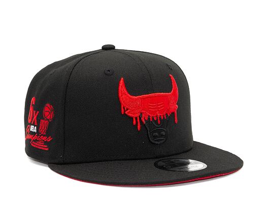 Kšiltovka New Era 9FIFTY NBA Team Drip Chicago Bulls Black / Red