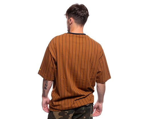 Triko New Era Pinstripe Oversized Tee Toasted Peanut / Black