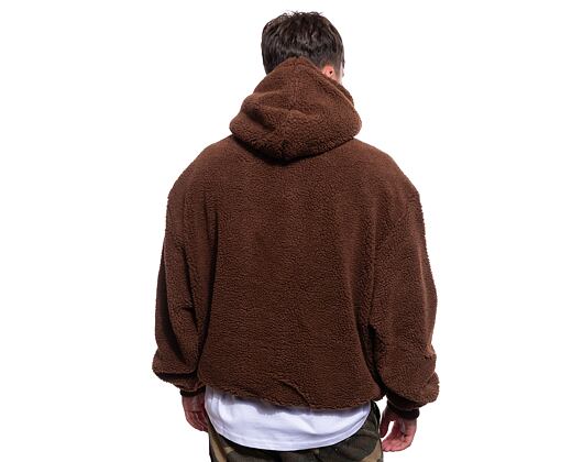 Mikina Karl Kani Metal Signature Teddy Os Hoodie brown