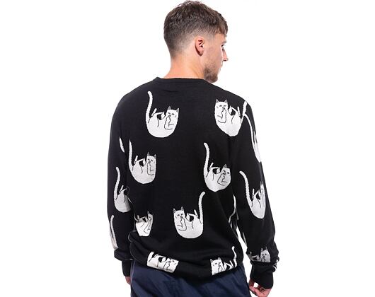 Svetr Rip N Dip Falling Nerm Knit Sweater Black
