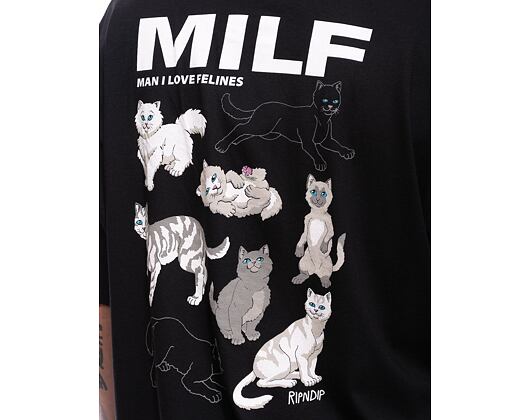 Triko Rip N Dip Man I Love Felines Tee Black