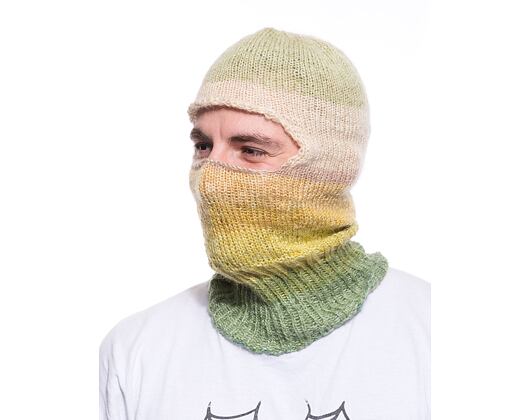 Custom made pletená Balaclava kukla - Greeny Peasy