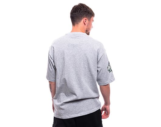 Triko New Era MLB Team Patch Oversized Tee New York Yankees Cooperstown Heather Grey / Dark Green