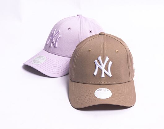 Dámská Kšiltovka New Era 9FORTY Womens MLB League Essential New York Yankees Pastel Brown / Chrome W