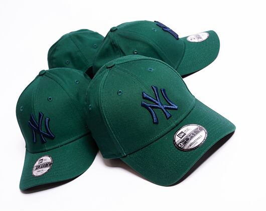 Dětská Kšiltovka New Era 9FORTY Kids MLB League Essential New York Yankees Dark Green / Navy