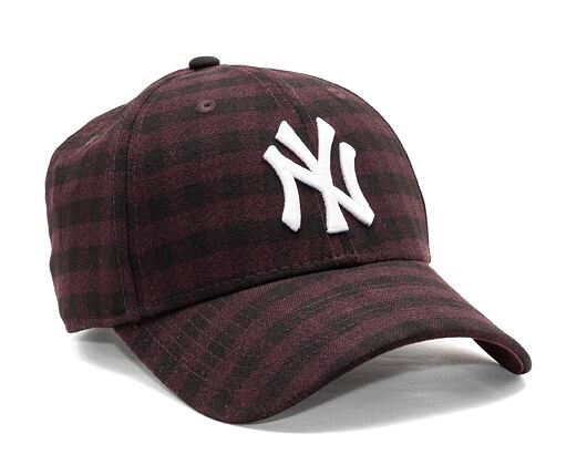 Kšiltovka New Era 9FORTY MLB Flannel New York Yankees Cardinal / White