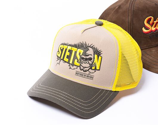 Kšiltovka Stetson Trucker Cap Ape Sustainable 7765101-75 Grey/Yellow