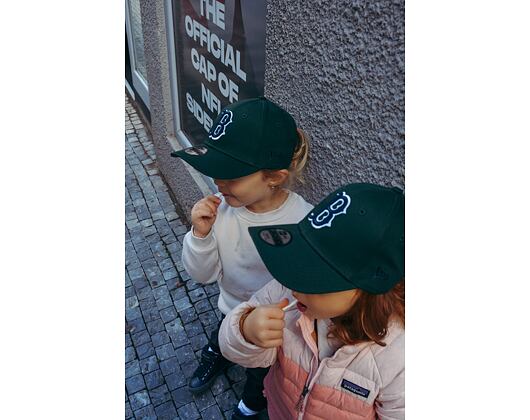 Dětská Kšiltovka New Era 9FORTY Kids MLB League Essential Boston Red Sox Dark Green / Navy