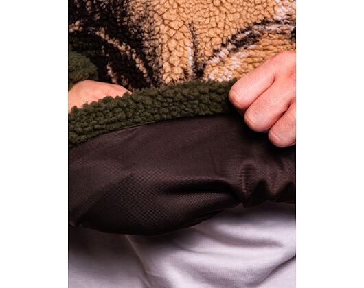 Fleecová Bunda Karl Kani Metal Signature Landscape Teddy Troyer olive/brown/blue