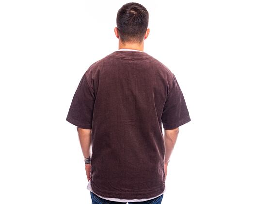 Dres Karl Kani Woven Retro Corduroy Baseball Shirt brown