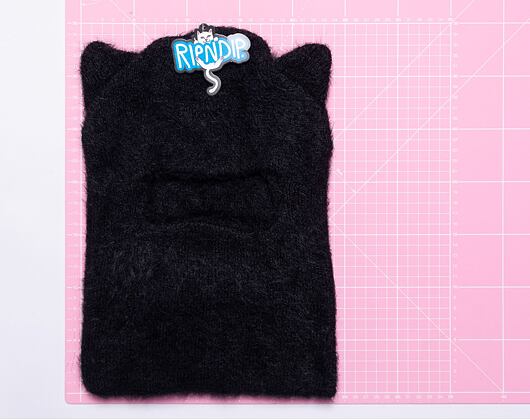 Kukla Rip N Dip Kitty Ears Faux Mohair Balaclava (Black)