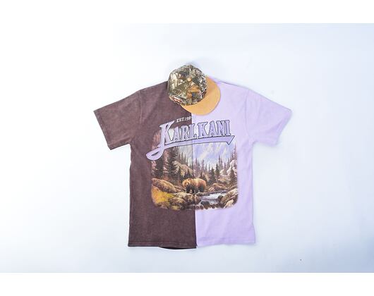 Triko Karl Kani Small Signature Washed Heavy Jersey Landscape Tee lt purple