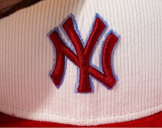 Kšiltovka New Era 59FIFTY MLB Cord New York Yankees Off White / Red / Copen Blue